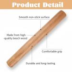 Beech Wood Rolling Pin for Baking and Dough