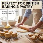 Beech Wood Rolling Pin for Baking and Dough