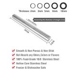 Adjustable Stainless Steel Rolling Pin with Thickness Rings