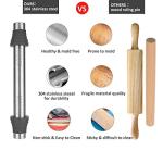 Adjustable Stainless Steel Rolling Pin with Thickness Rings