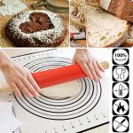 Non-Stick Silicone Rolling Pin with Baking Mat