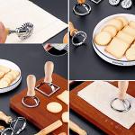 3-Piece Ravioli Cutter Set with Wooden Handle