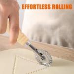 Ergonomic Pasta Cutter with Ravioli Wheel