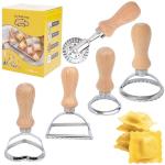 5-Piece Pasta Maker Set with Wooden Handle