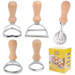 5-Piece Pasta Maker Set with Wooden Handle