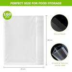 Bonsenkitchen 180 Pcs Vacuum Sealer Bags, BPA-Free