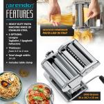 Stainless Steel Manual Pasta Maker with Adjustable Thickness