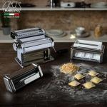 Manual Pasta Maker Set with Ravioli and Spaghetti Tools