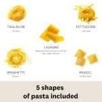 Manual Pasta Maker Set with Ravioli and Spaghetti Tools