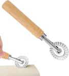 Stainless Steel Ravioli Cutter with Wooden Handle