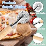 3-Piece Fluted Ravioli Cutters Set with Wooden Handle