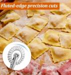 Stainless Steel Ravioli Cutter with Wooden Handle