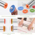 Adjustable Rolling Pin & Nonstick Baking Mat Set