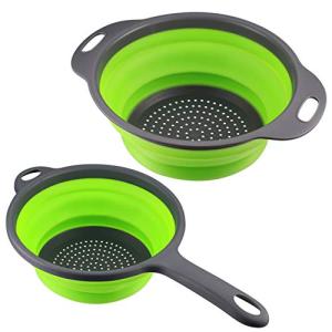 Collapsible Silicone Colander Set for Pasta & Veggies