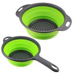 Collapsible Silicone Colander Set for Pasta & Veggies