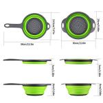 Collapsible Silicone Colander Set for Pasta & Veggies