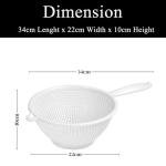 White Plastic Colander for Pasta and Vegetables