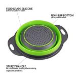 Collapsible Silicone Colander Set for Pasta & Veggies