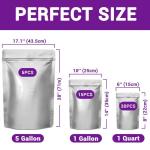 Mylar Food Storage Bags with Oxygen Absorbers (50 Pcs)