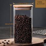 Glass Storage Jars with Bamboo Lids - 3 Pack