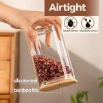Glass Storage Jars with Bamboo Lids - 3 Pack