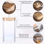 Glass Storage Jars with Bamboo Lids - 3 Pack