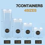 7pc Airtight Food Storage Container Set with Labels