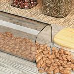 Airtight Glass Storage Jars with Bamboo Lids - 12 Pack