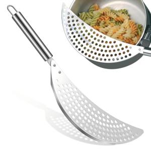 Handheld Stainless Steel Pasta Strainer with Handle