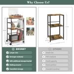 Bikoney Rolling Vinyl Record Storage Side Table