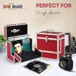 Retro Vinyl Record Storage Box for 40 LPs