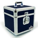 Blue 12" LP Vinyl Record Storage Box - 100 Capacity