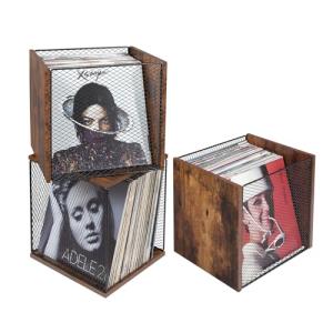 Stackable Vinyl Record Storage Shelf - Wood Organizer
