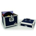 Blue 12" LP Vinyl Record Storage Box - 100 Capacity