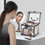 Acrylic Vinyl and Makeup Storage Organizer Box