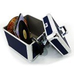 Blue 12" LP Vinyl Record Storage Box - 100 Capacity