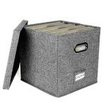 Vinyl Record Storage Box for 50+ Albums