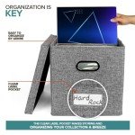 Vinyl Record Storage Box for 50+ Albums