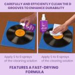 Vinyl Record Cleaner Kit with Brushes & Gel