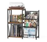 3-Tier Vinyl Record Storage End Table