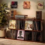Stackable Vinyl Record Storage Shelf - Wood Organizer