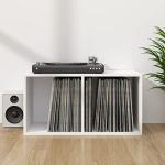 Vinyl Record Storage Box - Dual Compartment Organizer