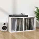 Vinyl Record Storage Box - Dual Compartment Organizer