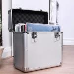 Heavy-Duty Vinyl LP Storage Box Holds 50 Records