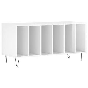 High Gloss White Vinyl Record Storage Cabinet