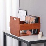 Bamboo Vinyl Record Storage Crate for 80 Albums