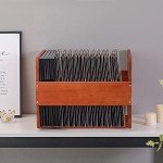 Bamboo Vinyl Record Storage Crate for 80 Albums