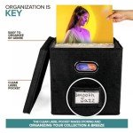 Huasean Vinyl Record Storage Box for 50 Albums