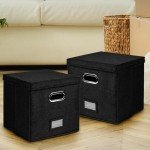 Vinyl Record Storage Box for 50+ Albums