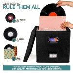 Vinyl Record Storage Box for 50+ Albums